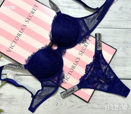 Сет бикини с камъни Swarovski VS Victoria , снимка 4 - Бельо - 54323347