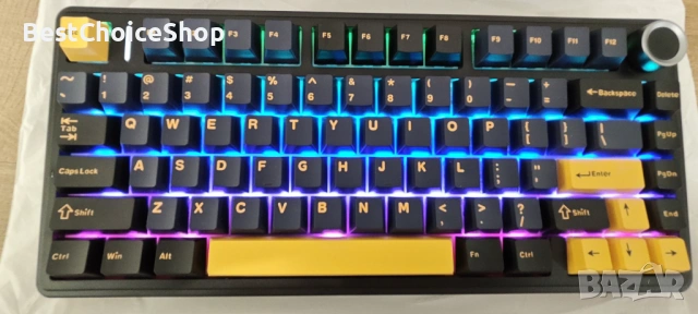 Механична гейминг клавиатура Gaming Aula F75 Black, Hotswap RGB Gasket, Wireless, снимка 5 - Клавиатури и мишки - 54873461