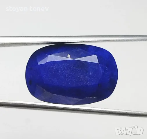 🌌 УНИКАТ: Фасетиран Кралски Лапис Лазули от Бадахшан 9.20 карата със Златно Пиритно „Сърце“ 🌌, снимка 10 - Други - 55336784