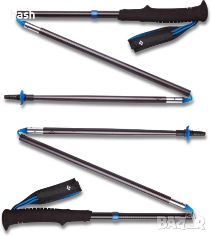 Унисекс щеки за ходене Black Diamond Distance Z, Щеки за бягане по планински преходи, 110 см.