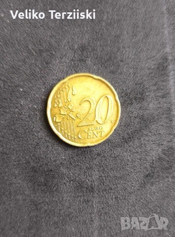 20 euro cent Italy 2002, снимка 2 - Нумизматика и бонистика - 54736215