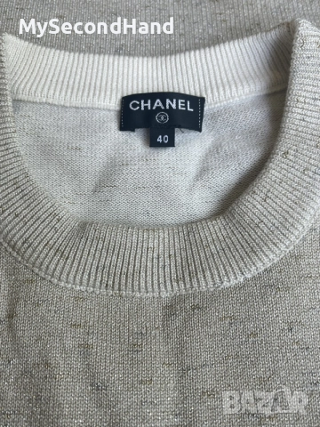 Chanel кашмир оригинална блуза L , снимка 4 - Блузи с дълъг ръкав и пуловери - 55602373