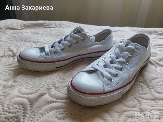 Дамски бели кецове Converse 40, снимка 6 - Кецове - 54709235