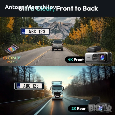 Видеорегистратор BOTSLAB G980H Pro 4K+2K GPS, снимка 9 - Аксесоари и консумативи - 55072577