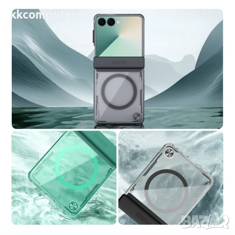 NILLKIN Iceblade за Samsung Galaxy Z Flip7 5G Магнитен PC TPU Калъф със Защита на Пантата и Скрийн П, снимка 4 - Калъфи, кейсове - 55174746