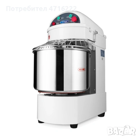 Професионална тестомесачка – 30 литра, 1,5 kW, с две скорости и капацитет до 18 кг тесто