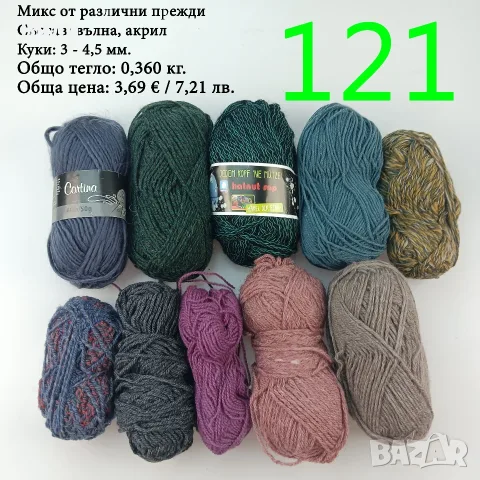 Евтини прежди в малки количества - нови и остатъци, снимка 13 - Други - 52042357