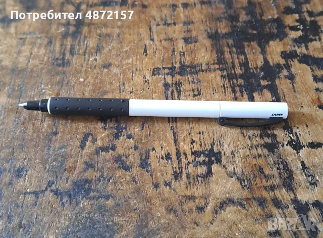 ролер Лами Lamy бял с черен гумен грип модел 377, снимка 6 - Други - 55577046