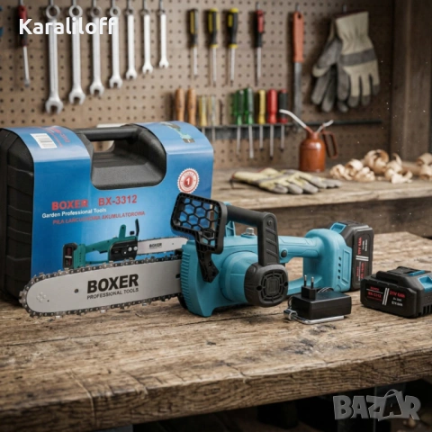 Акумулаторен верижен трион 12" (30 см) 36V – 2 батерии 6Ah за мощно и удобно рязане, снимка 2 - Моторни триони/резачки - 53970662