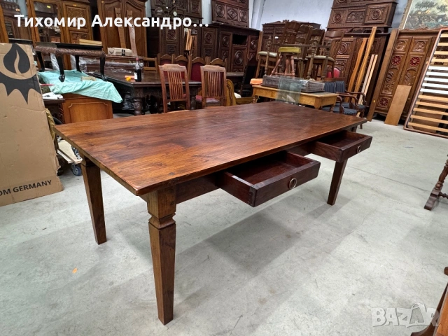 Трапезна маса от дъбов масив, снимка 10 - Маси - 54590130