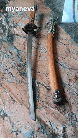 Самурайски мечове , с дървени ножници , кании . , снимка 14 - Бойно оръжие - 55317282
