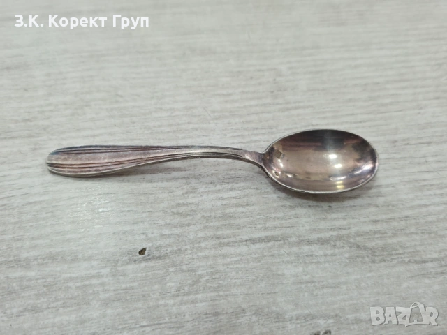 Стара сребърна лъжичка , снимка 2 - Колекции - 54353368