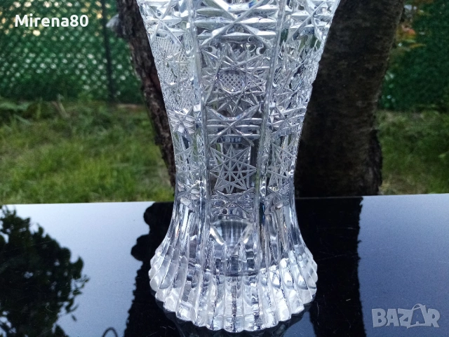 Българска кристална ваза, снимка 5 - Вази - 54444122