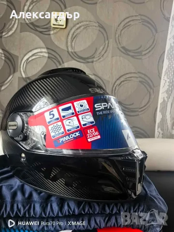 Мото каска Shark Spartan RS Carbon Skin, снимка 7 - Аксесоари и консумативи - 55479184