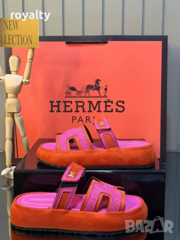 Hermes Нови Дамски Чехли Ерме Различни Цветове , снимка 4 - Чехли - 55129772