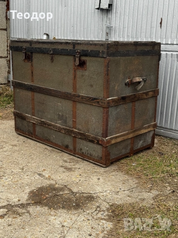 Огромен винтидж сандък august kleeman, снимка 4 - Антикварни и старинни предмети - 54058852