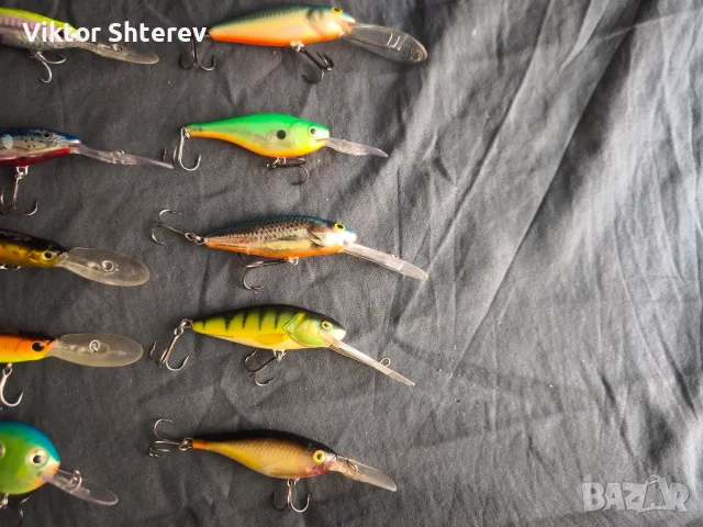 Комплект 10 бр. воблери – 4x Rapala, 3x Salmo, 3x Bassdream, снимка 2 - Такъми - 55656771
