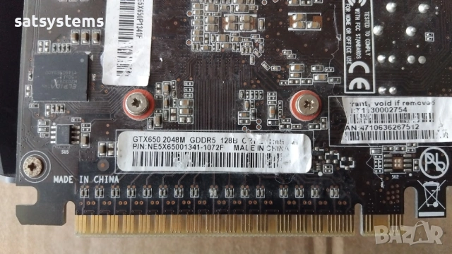Видео карта NVidia GeForce Palit GTX650 2048MB GDDR5 128bit PCI-E, снимка 8 - Видеокарти - 54828545
