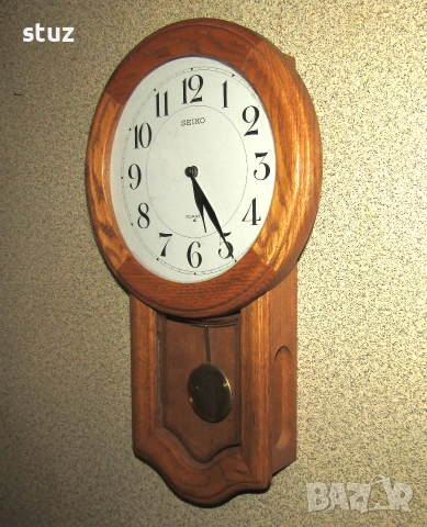 Стенен часовник с махало Seiko, снимка 4 - Антикварни и старинни предмети - 55282275
