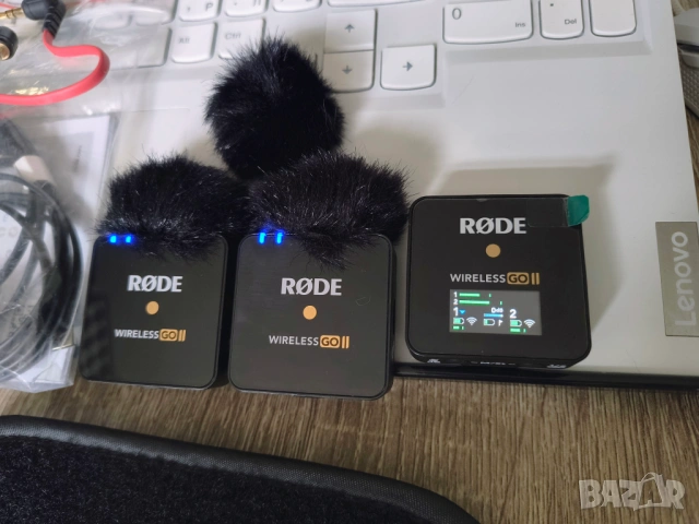 Микрофони: Rode Wireless GO II + Rode Lavalier Go - комплект, снимка 2 - Микрофони - 54213453