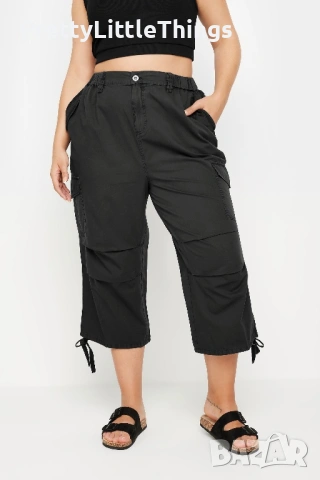 Черни памучни панталони Yours Clothing UK16, снимка 3 - Панталони - 43756156