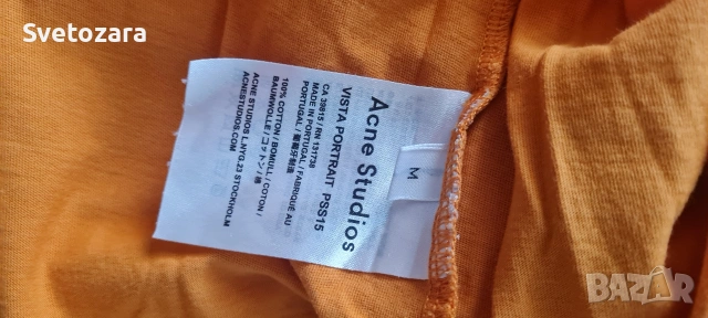 Acne Studios дамска тениска, размер М , снимка 4 - Тениски - 54491692