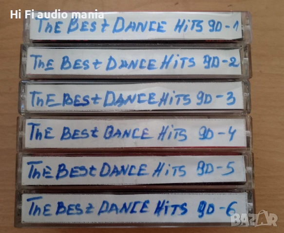 Продавам 6 броя аудио касети с Dance music hit's 90 g