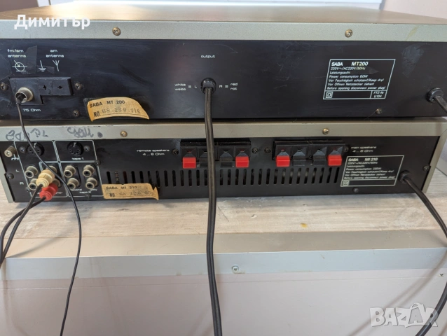 Продавам работещ стерео усилвател SABA MI 210, в комплект с аналогов стерео тунер SABA MT 200, снимка 3 - Ресийвъри, усилватели, смесителни пултове - 54410741
