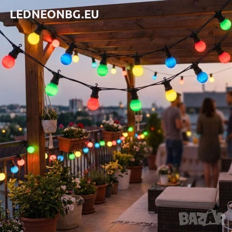 5 м Празнична Великденска Гирлянда с 10 разноцветни LED крушки
