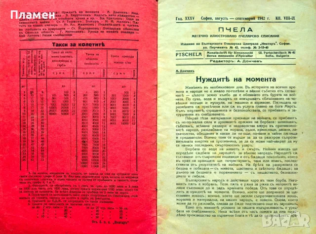 Пчела. Кн. 6 / 1931, Кн. 1 / 1932, Кн. 3 /1934, Кн.12 /1936, Кн. 4 / 1939, снимка 12 - Антикварни и старинни предмети - 55325312