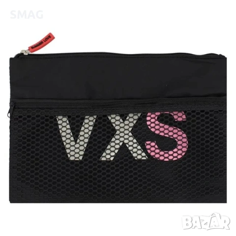 Водоустойчив несесер плик черен с мрежа и цип VXS 32x22cm_1250166