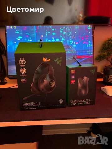 Razer слушалки + Razer Мишка, снимка 2 - Клавиатури и мишки - 54798717