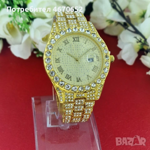 ⌚👑 Часовник „Roman Ice Queen“ (римски цифри + дата)
