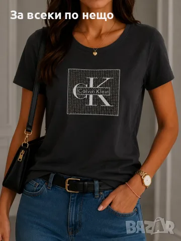 Calvin Klein Дамска Тениска👕Дамска Блуза С Къс Ръкав Келвин Клайн Код A1616