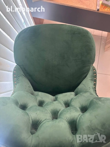 Бар стол H-117 тъмно зелен, снимка 3 - Столове - 54096155