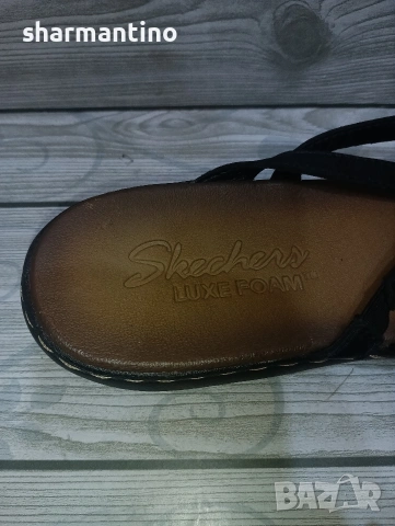 Skechers N 40,5 Luxe Foam кожени сандали, снимка 3 - Сандали - 54455954