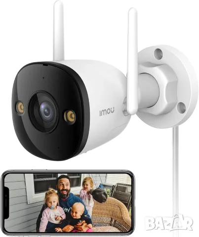 Външна Wi-Fi Камера IMOU 5MP (IPC-S3EP-5M0WE) – Нощно Виждане, IP67, AI, снимка 7 - IP камери - 55401288