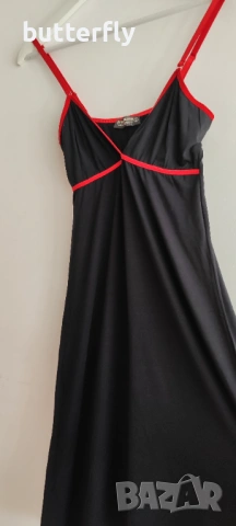 Нова черна рокля с тънки презрамки Pause Jeans (с етикет), снимка 2 - Рокли - 54565856