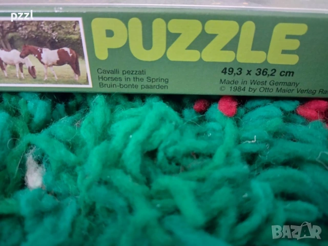 Пъзел "Horses in Spring” Ravensburger 1984г. 500 части, снимка 3 - Пъзели - 53966094