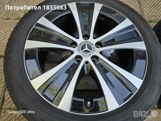 Лети джанти 18ки 5х112 Mercedes + зимни гуми 245/45/18 Pirelli, снимка 4 - Гуми и джанти - 54440938