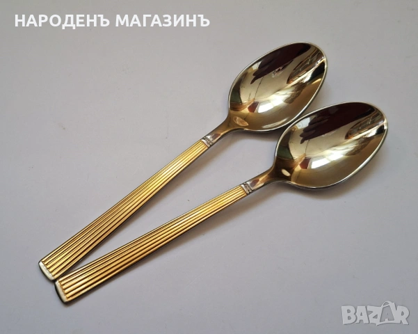 SOLINGEN - Немски сервиз позлатени лъжички за чай кафе 24 карата злато , снимка 6 - Други ценни предмети - 54767231