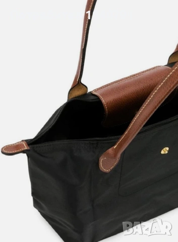 Longchamp – нова – с етикети, черна, М, дълги дръжки, снимка 6 - Чанти - 54266998