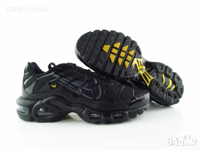 !НОВИ! Nike Air Max Plus 'TN' Multi Swoosh | Black/Grey/Yellow | + КУТИЯ, снимка 2 - Маратонки - 55283361
