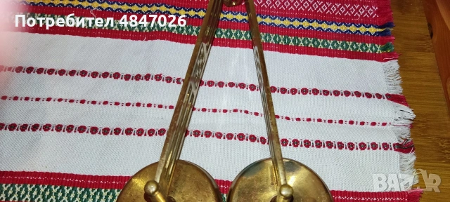 Стари месингови свещници за стена, снимка 14 - Декорация за дома - 54857315