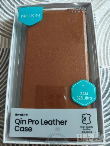 Nillkin Qin Pro кожен калъф със защита на камерата - Samsung S25 Ultra