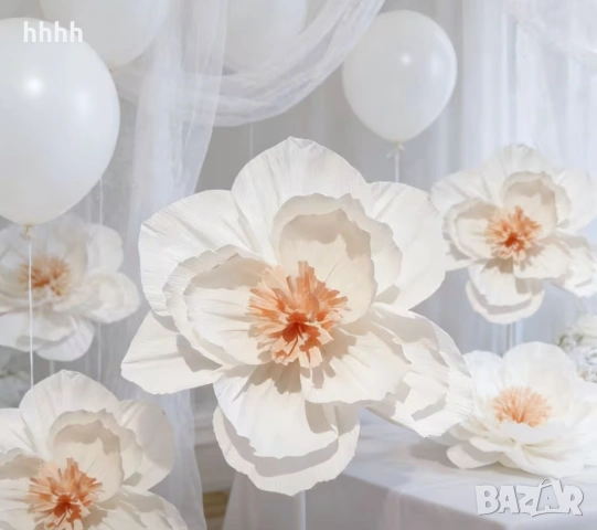 Хартиени цветя, снимка 3 - Други - 54388668