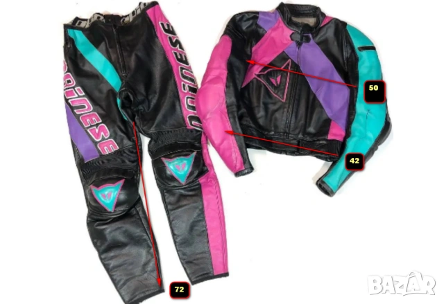 Кожен костюм Dainese Vintage 90s Racing Мото екип размер М , снимка 2 - Други - 54858463