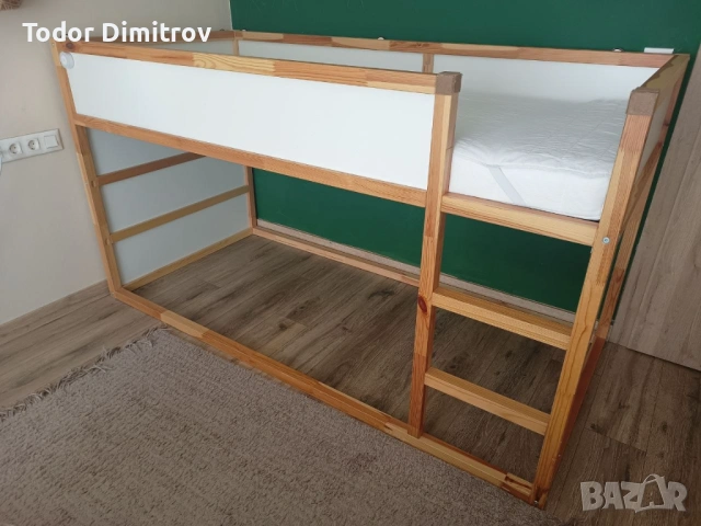Детско Легло IKEA KURA + матрак ASVANG IKEA (отлично състояние)