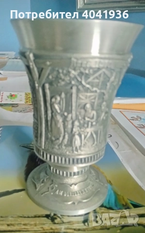 Винтидж Ваза - сребро и цинк, снимка 4 - Вази - 54538728