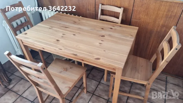 Кухненска маса с 4 стола в перфектно състояние, снимка 3 - Маси - 55389028